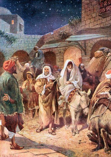 The Holy Family Travel to Bethlehem